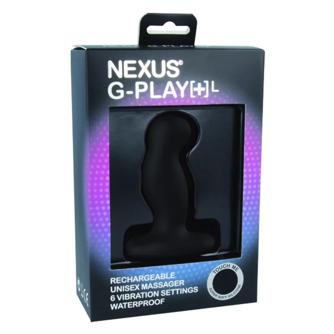 Nexus G-Play+ Large Black - Wibrujący korek anatomiczny, 6 trybow — zdjęcie 2