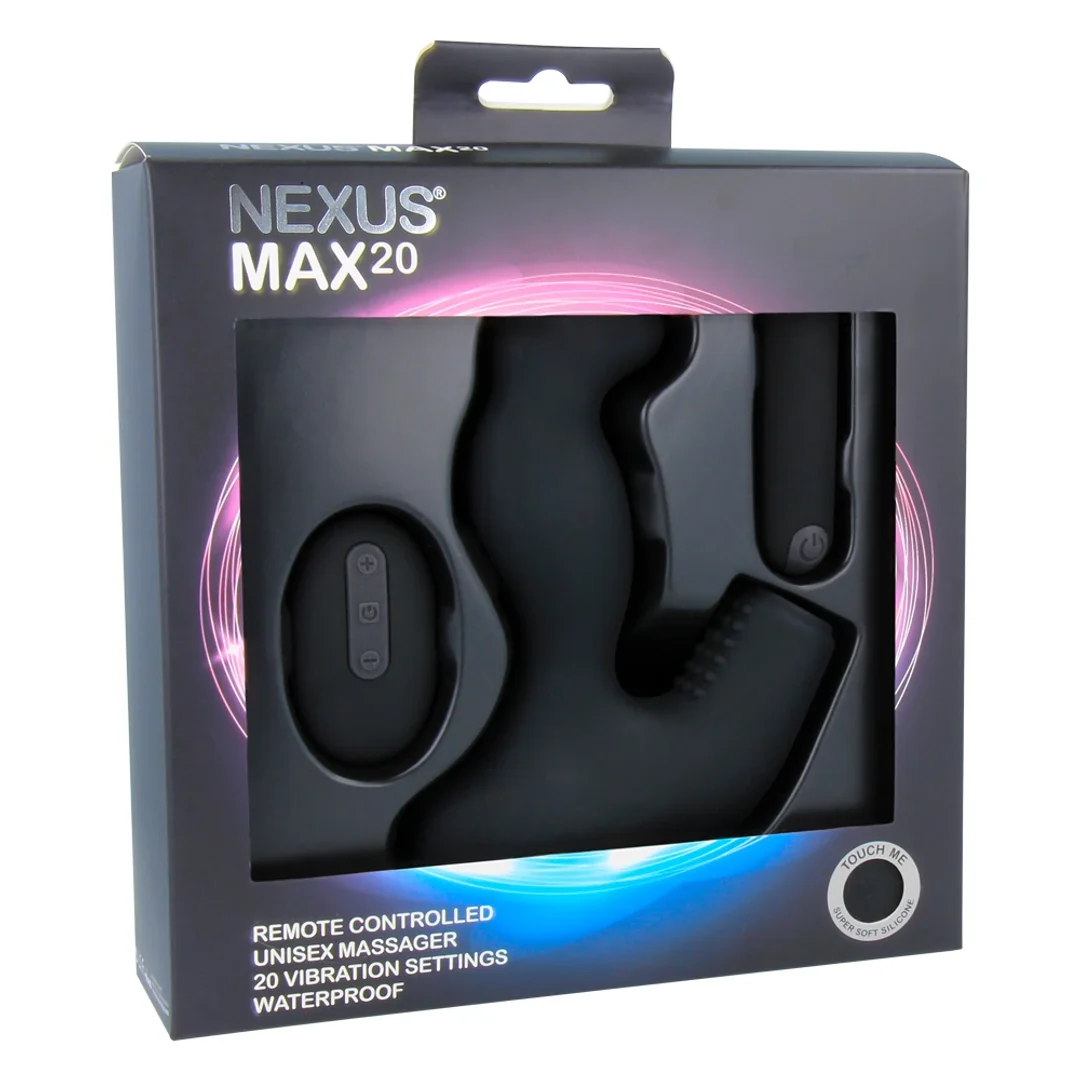 Nexus Max 20 Black - wibrujący korek z pilotem, silikonowy, 10x4 cm — zdjęcie 3