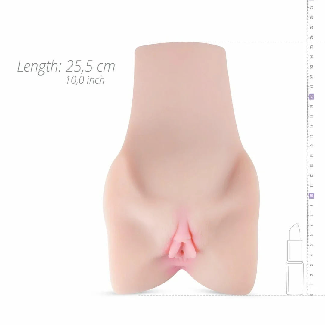 Nina Fox Mega - Model anatomiczny z podwojnym otworem, TPR, duży rozmiar — zdjęcie 7