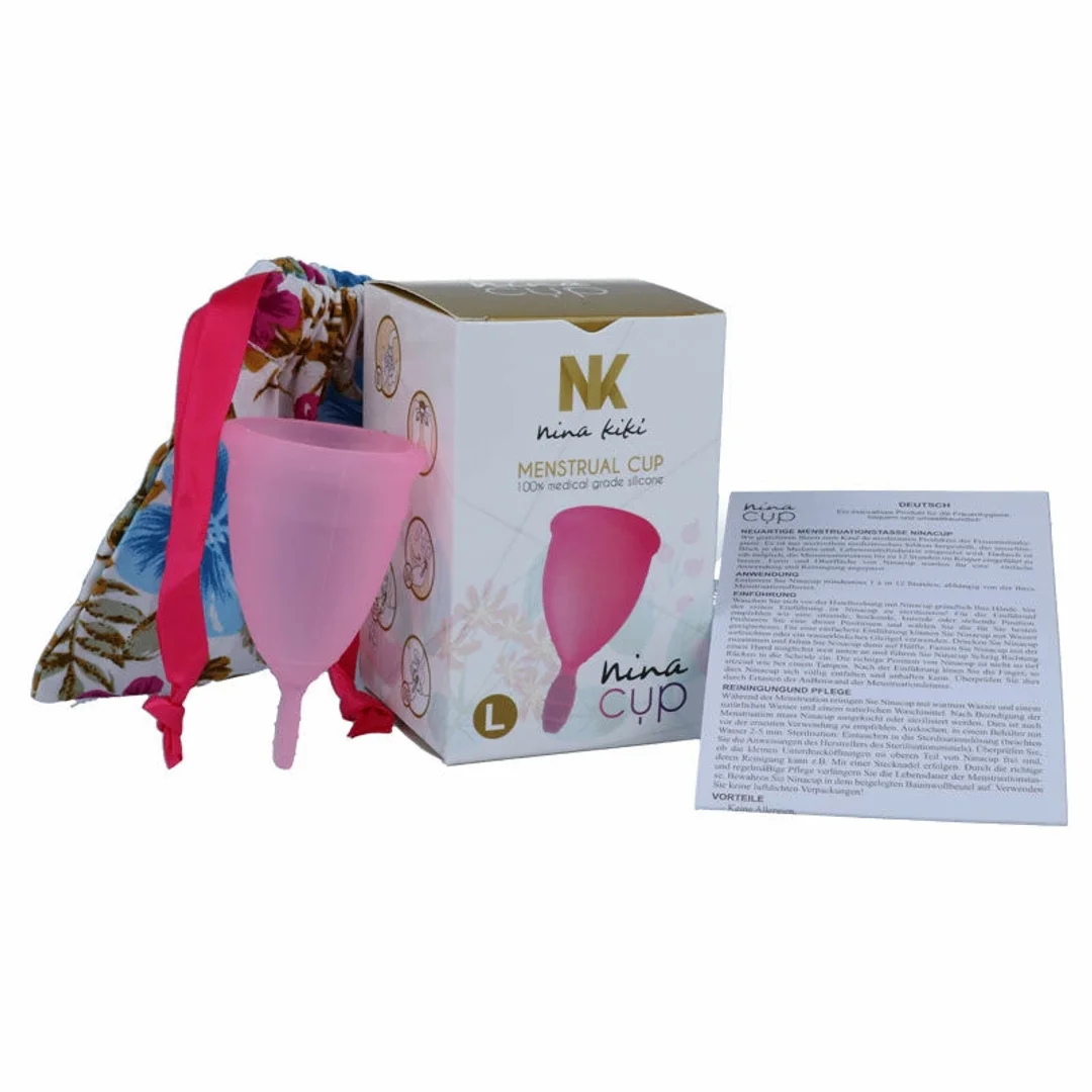 Nina Kiki kubeczek menstruacyjny L rożowy silikon medyczny — zdjęcie 2