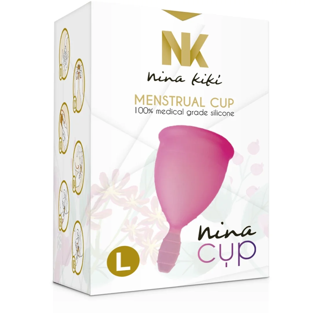 Nina Kiki kubeczek menstruacyjny L rożowy silikon medyczny — zdjęcie 7