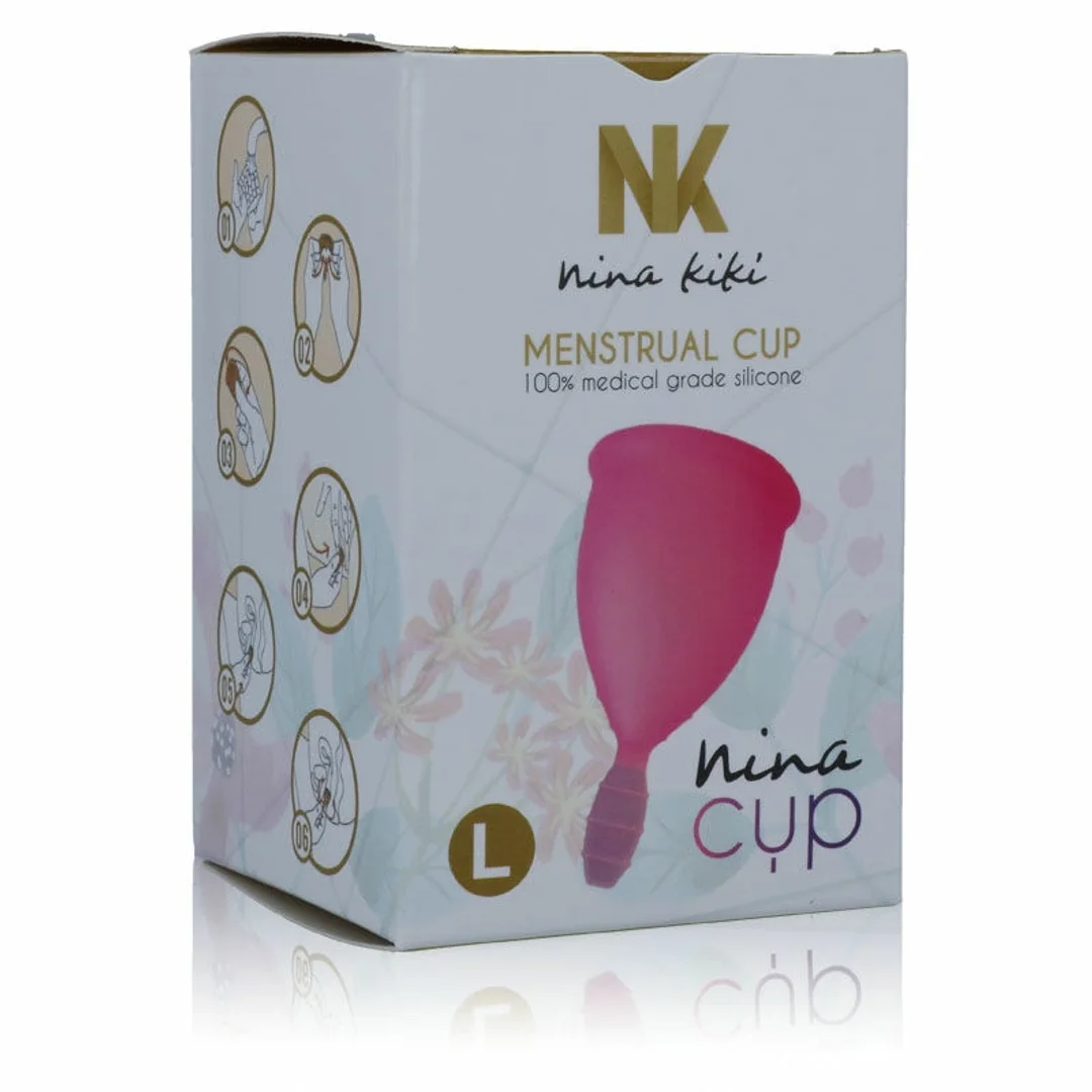Nina Kiki kubeczek menstruacyjny L rożowy silikon medyczny — zdjęcie 8