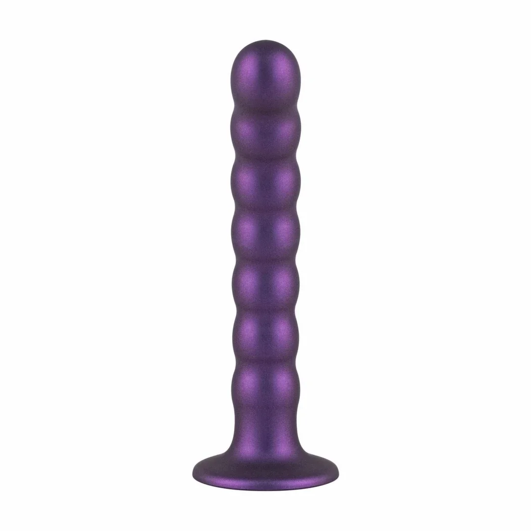 No-Parts Metallic Purple - anatomiczny model silikonowy z przyssawką 17 cm — zdjęcie 5
