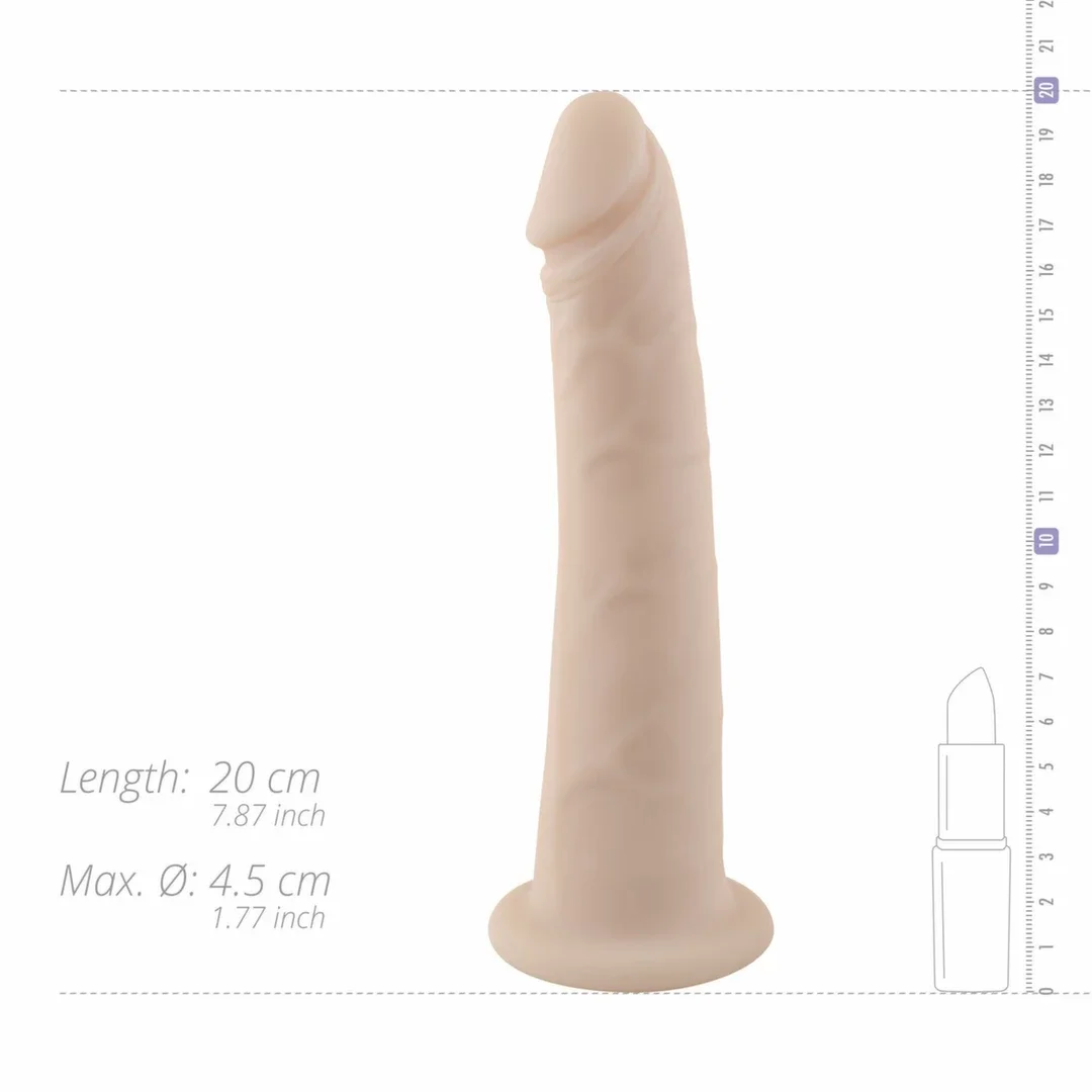 NO-PARTS Rowan 20 cm - silikonowy model intymny z przyssawką — zdjęcie 4