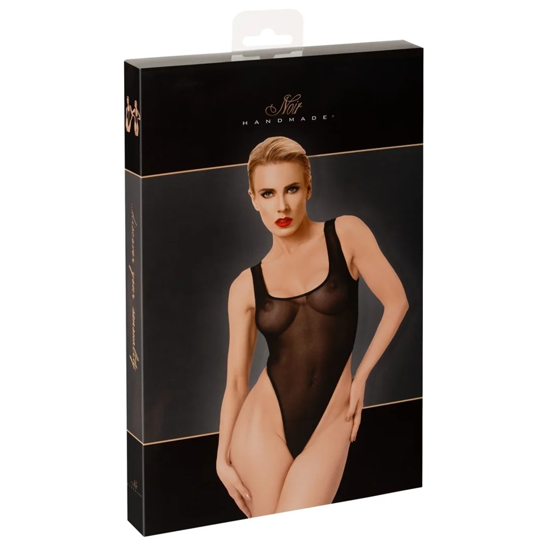 Noir Body Powernet Czarne XL - Połprzezroczysty, Wycięty Kroj — zdjęcie 7