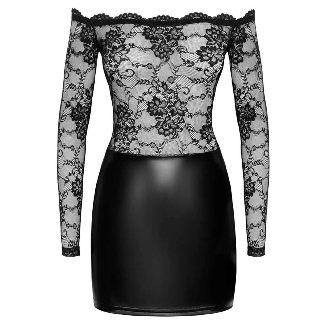 Noir Orgia Exclusive Mini Sukienka Czarna z Długim Rękawem L — zdjęcie 4