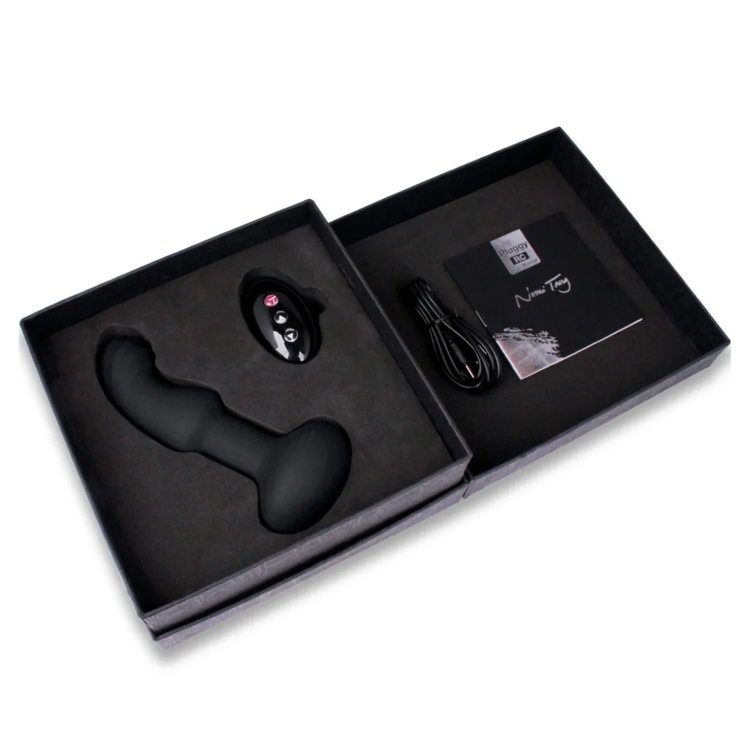 Nomi Tang Pluggy RC silikonowy masażer zdalny, 15,3 cm, USB, czarny — zdjęcie 5