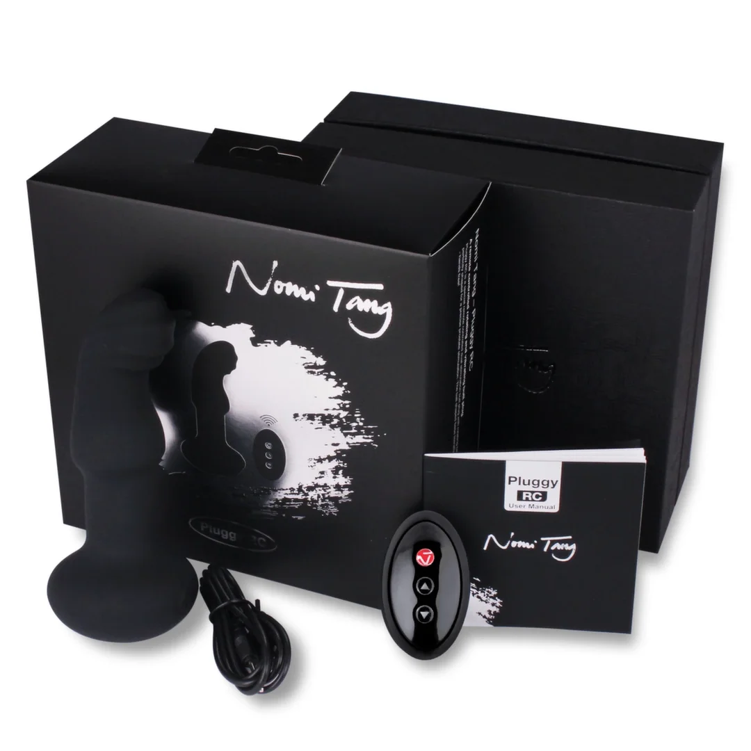 Nomi Tang Pluggy RC silikonowy masażer zdalny, 15,3 cm, USB, czarny — zdjęcie 6