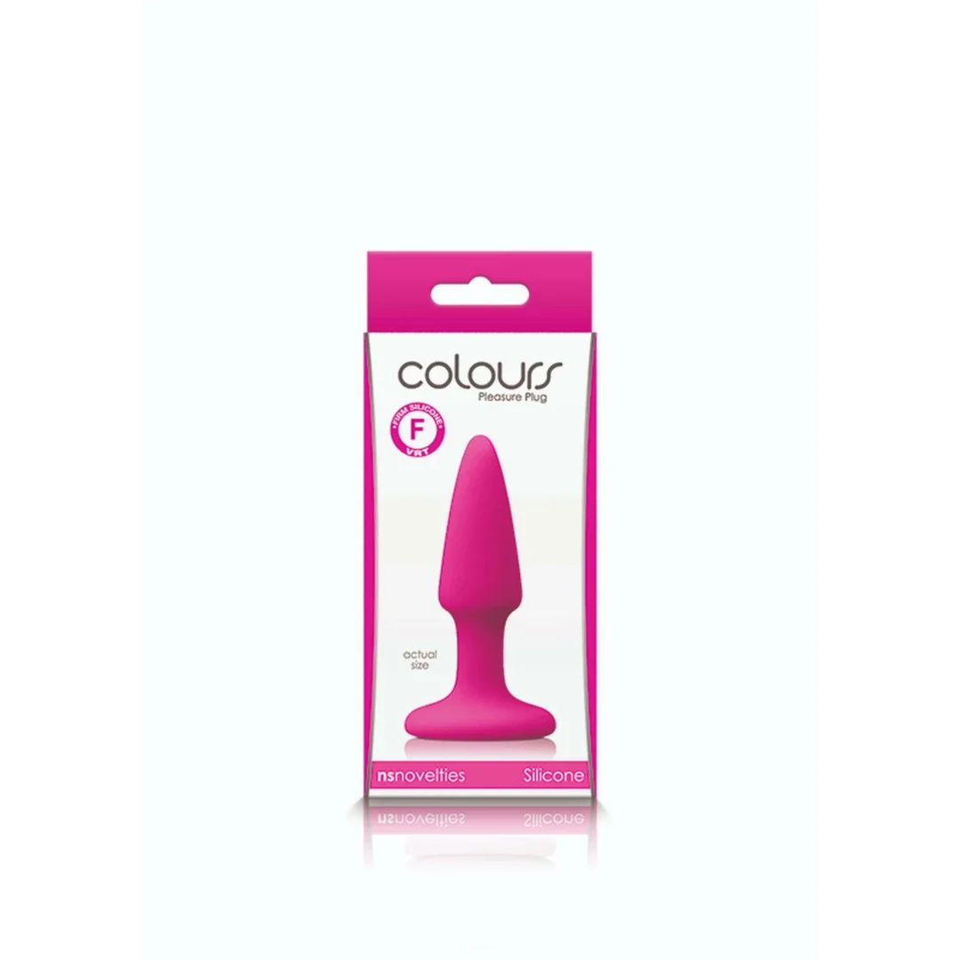 NS Novelties Colours Pleasures Mini Plug silikonowy z przyssawką czarny S — zdjęcie 2