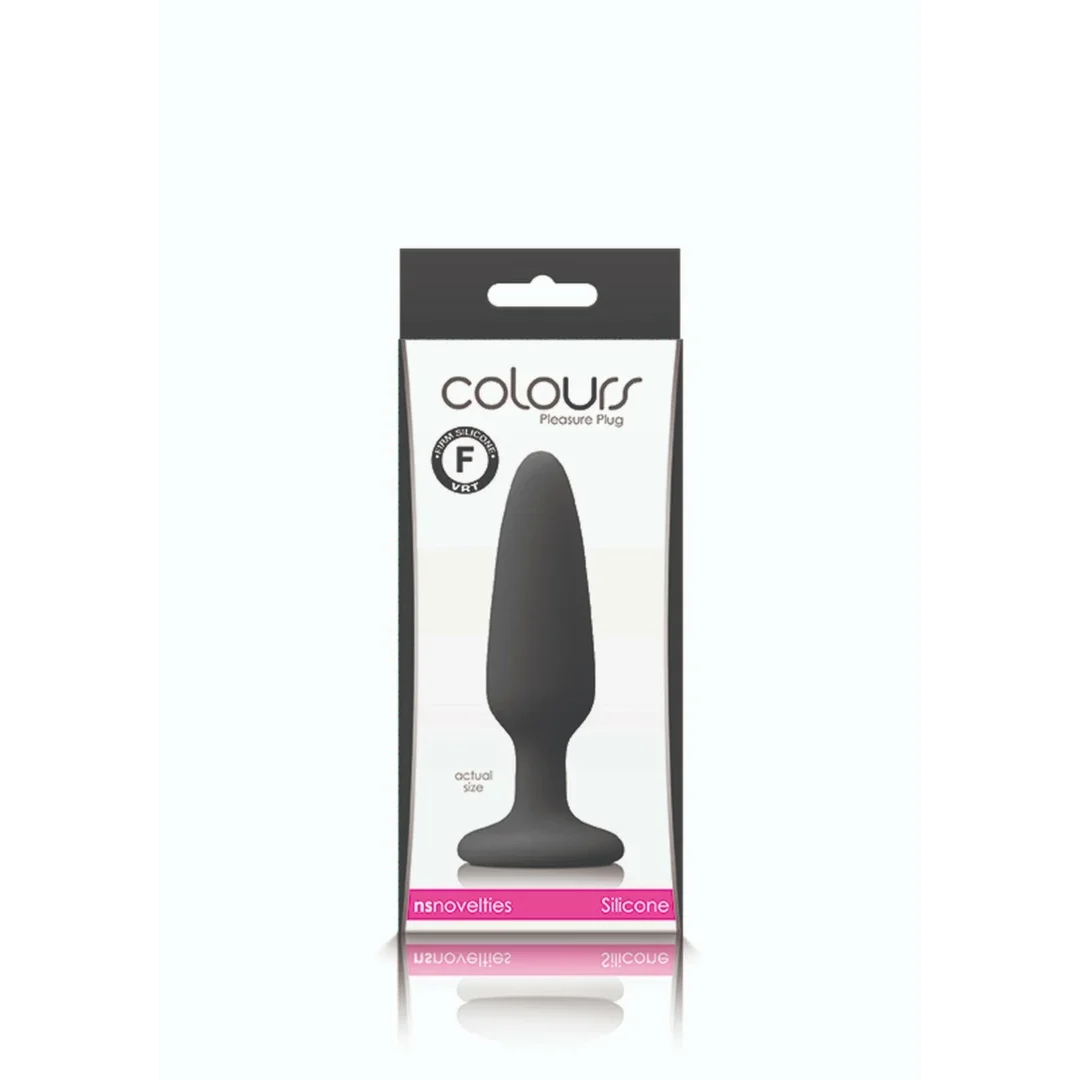 NS Novelties Colours Pleasures Small Plug silikonowy z przyssawką czarny S — zdjęcie 2