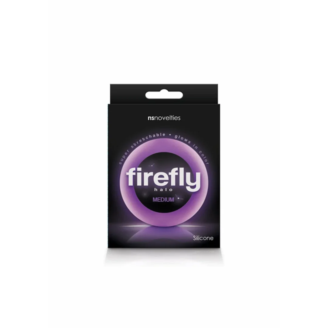 NS Novelties Firefly Halo 55 mm Medium - silikonowy pierścień świecący w ciemności — zdjęcie 3