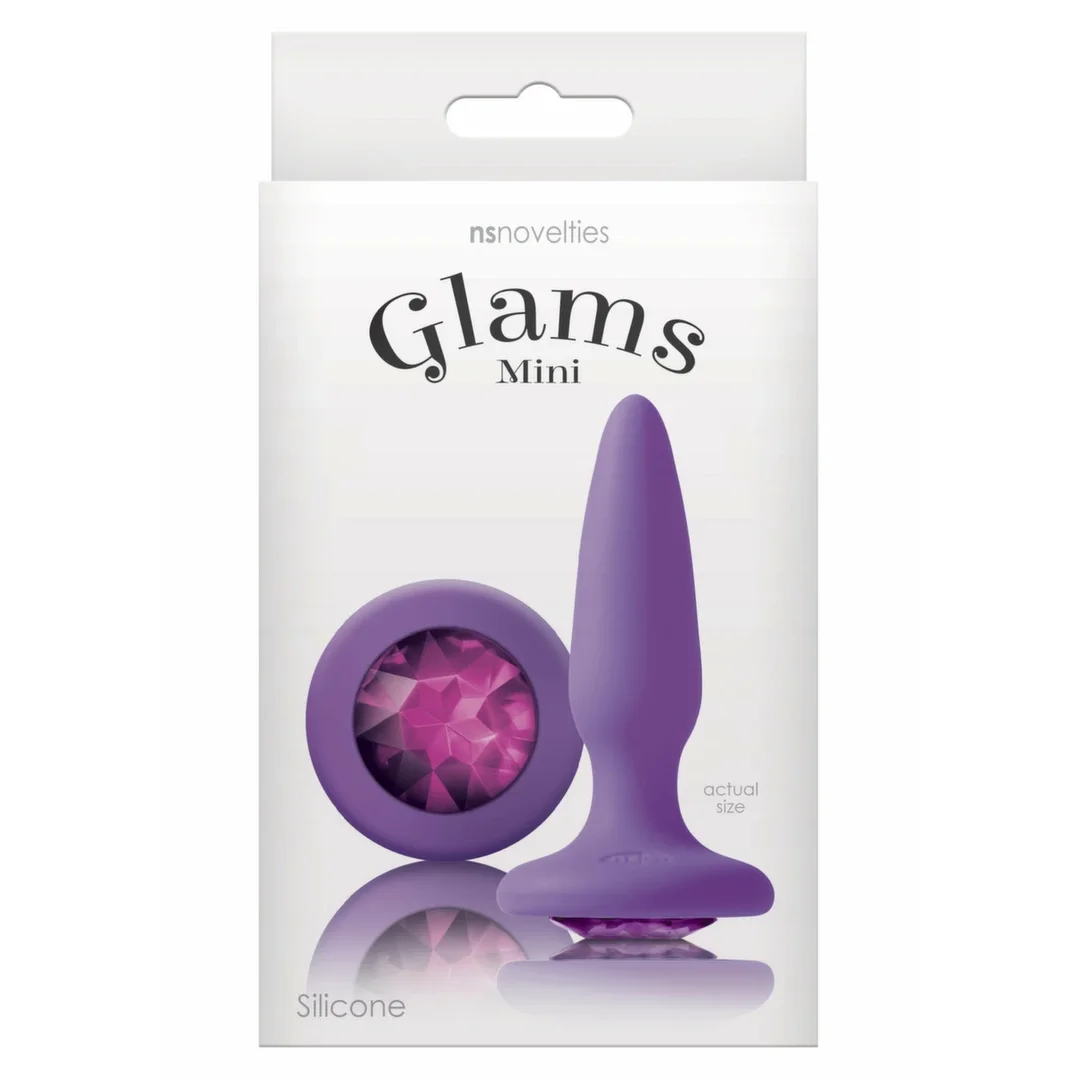 NS Novelties Glams Mini Rainbow Gem silikonowy korek z kolorowym kryształem — zdjęcie 2