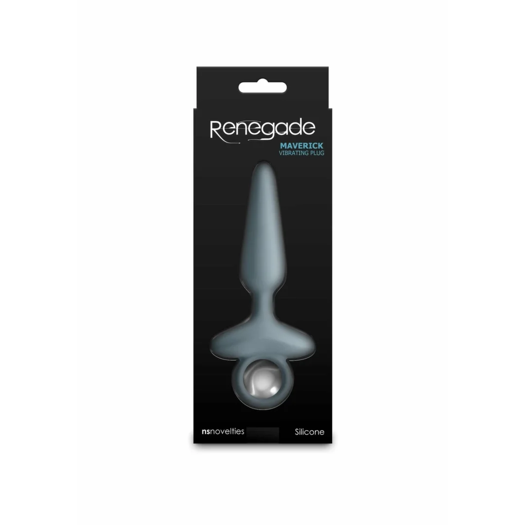 NS Novelties Renegade Maverick wibrująca zatyczka silikonowa, ładowalna, czarna — zdjęcie 4