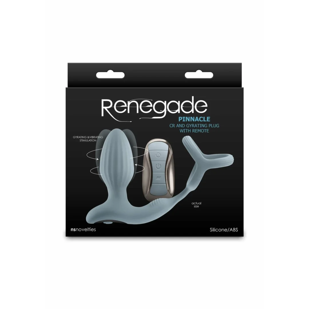 NS Novelties Renegade Pinnacle - silikonowy wibrujący korek z pierścieniem, pilot — zdjęcie 3