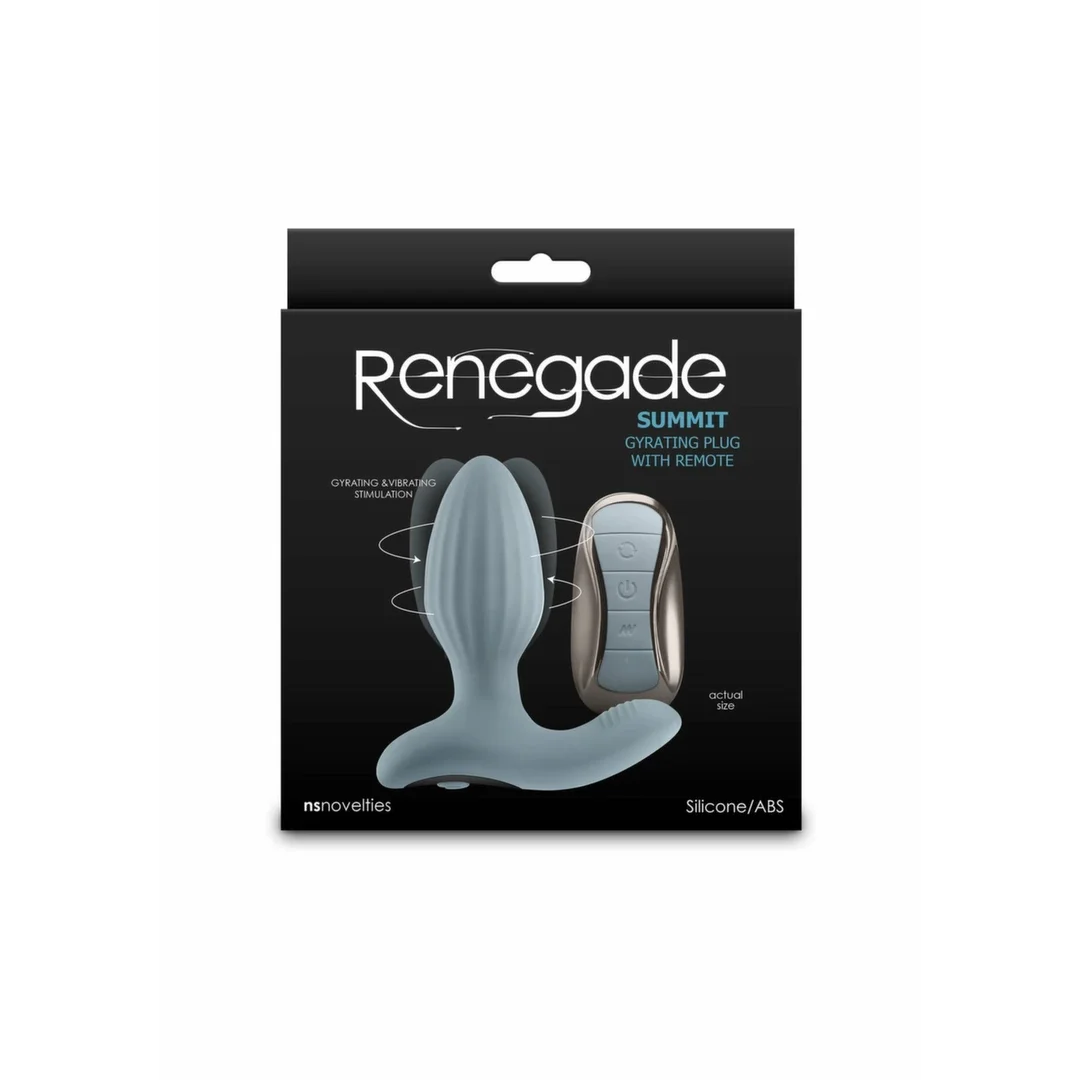 NS Novelties Renegade Summit - silikonowy korek analny z pilotem, 3 prędkości, 9 trybow — zdjęcie 3
