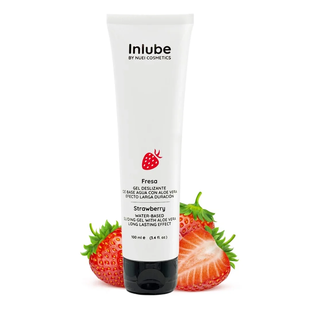 Nuei Inlube Water-Based Sliding-Gel Truskawkowy Lubrykant 100ml Wegański — zdjęcie 2