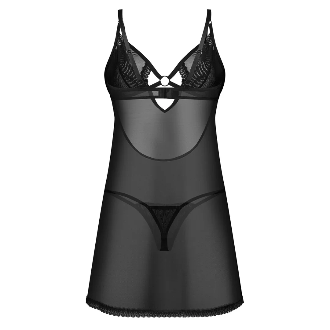 Obsessive Alliane Chemise S/M z transparentnym materiałem i stringami — zdjęcie 6