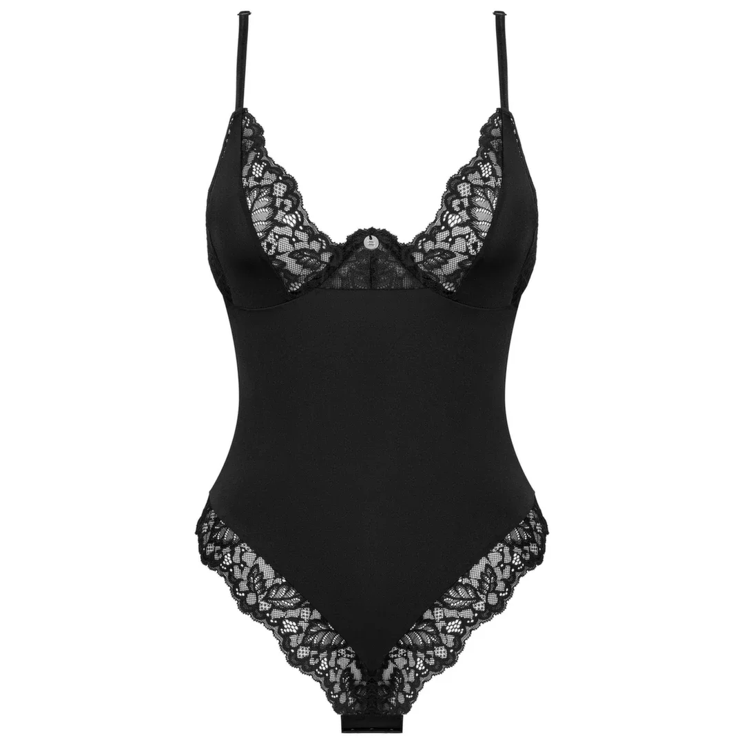Obsessive Bellastia Body czarne XS/S - regulowane, z koronką — zdjęcie 3