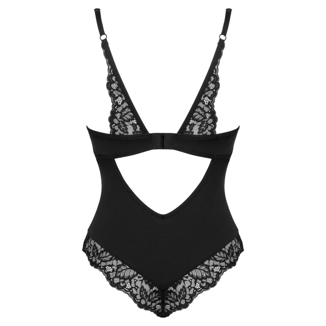 Obsessive Bellastia Body czarne XS/S - regulowane, z koronką — zdjęcie 4
