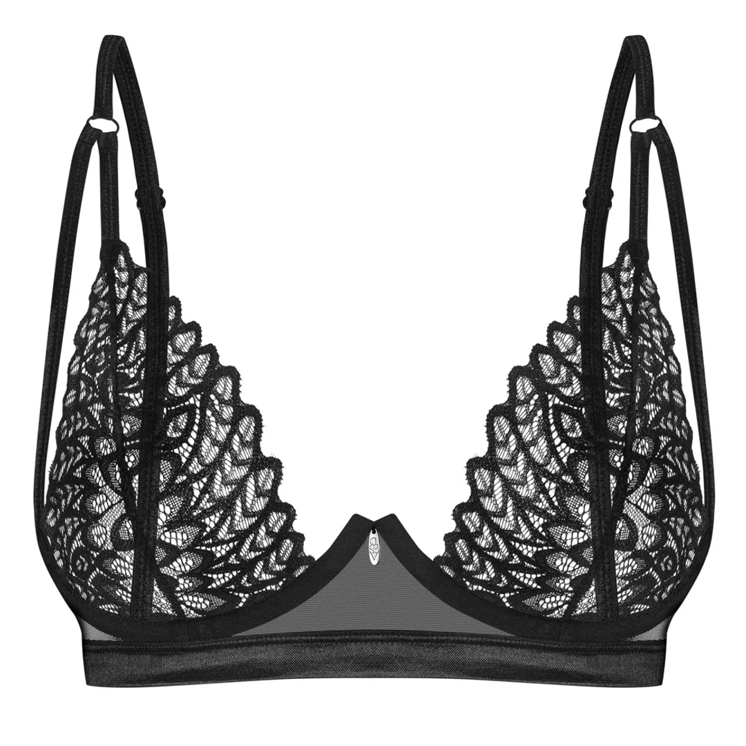 Obsessive Donarella biustonosz tiulowy czarny XL/2XL miękki — zdjęcie 3