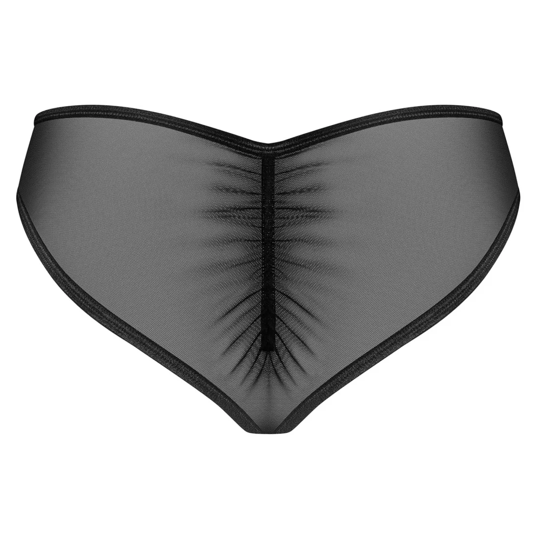 Obsessive Donarella figi czarne XL/2XL połprzezroczyste haftowane — zdjęcie 5