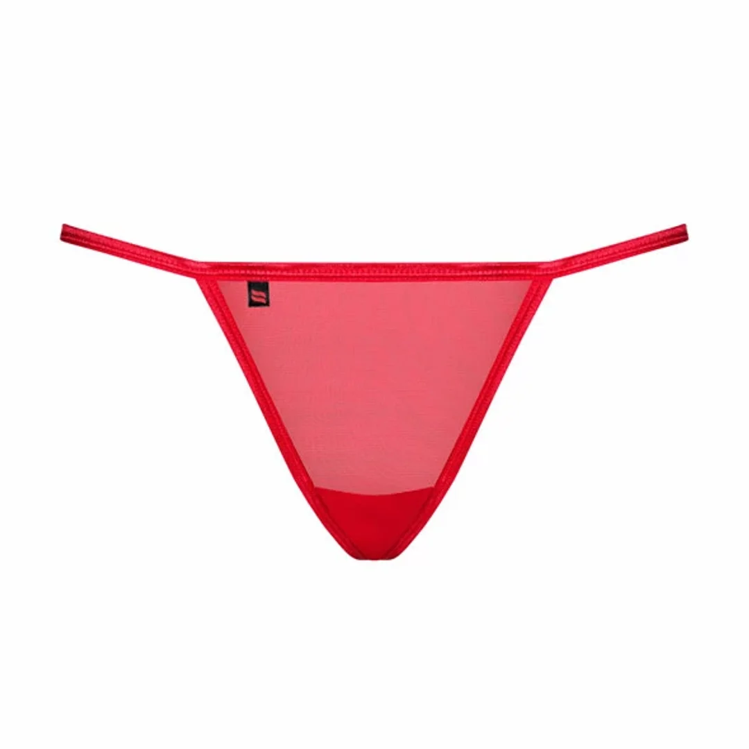 Obsessive Giftella Stringi Czerwone S/M Elastyczny Materiał Multistretch — zdjęcie 2