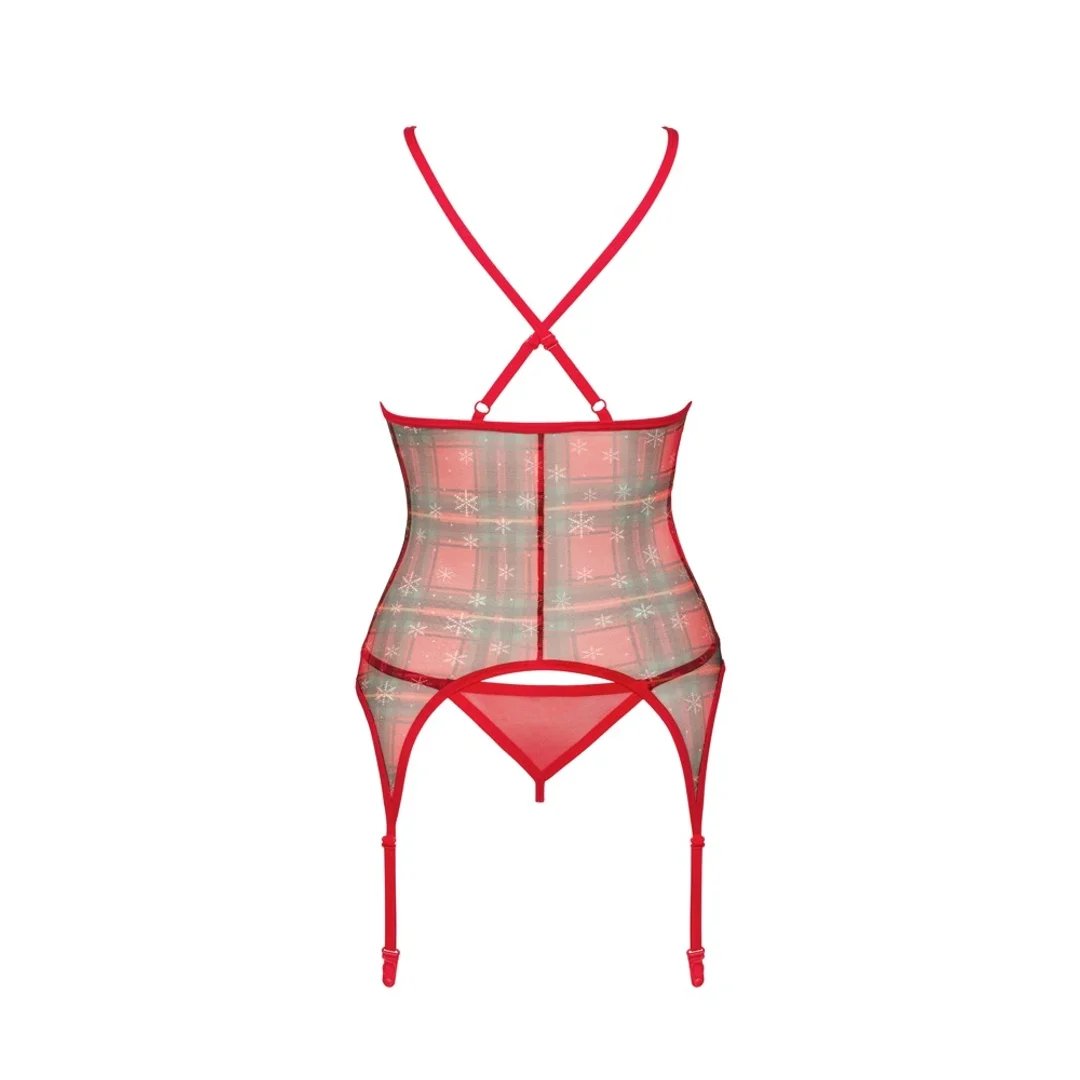 Obsessive Jollymore komplet bielizny XL/2XL - koszulka do pończoch z stringami — zdjęcie 6