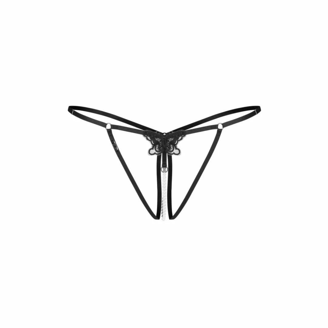 Obsessive Selisme String bezszwowy z ozdobą, czarny, regulowany 2XL/3XL — zdjęcie 8