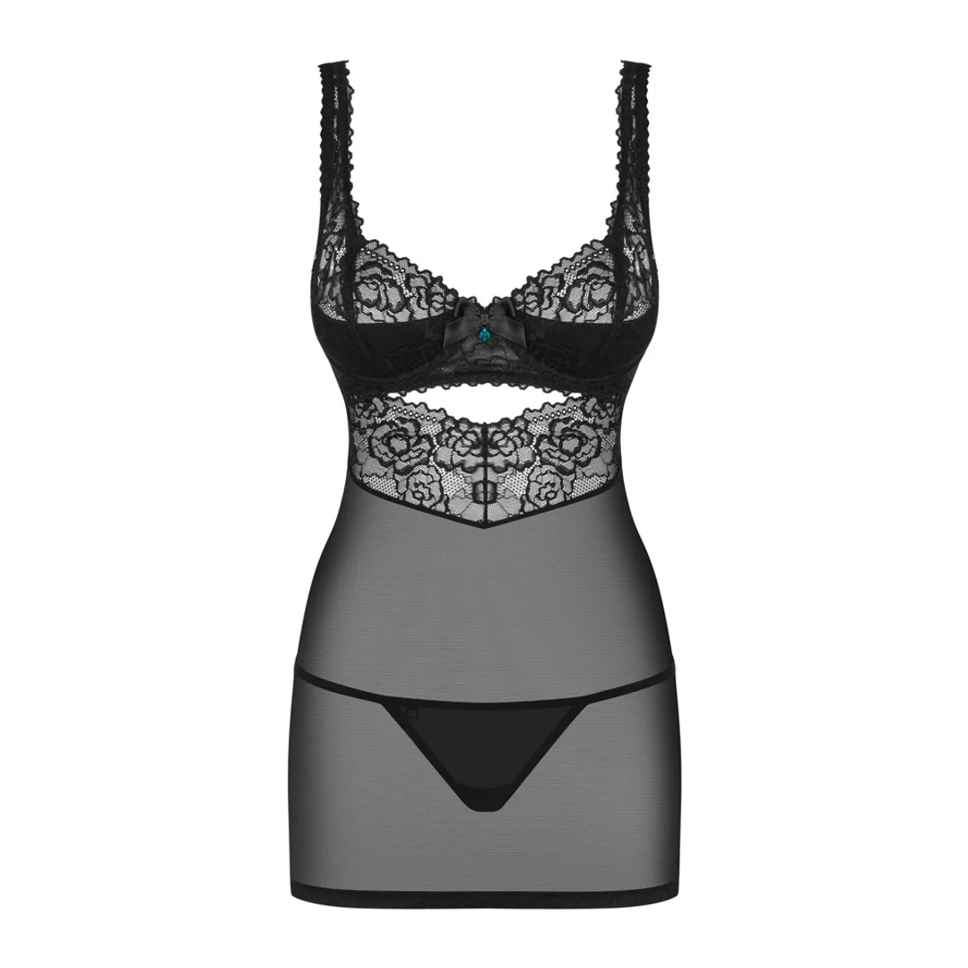 Obsessive Sukienka Koronkowa L/XL Multistretch Rożowa+Stringi — zdjęcie 3
