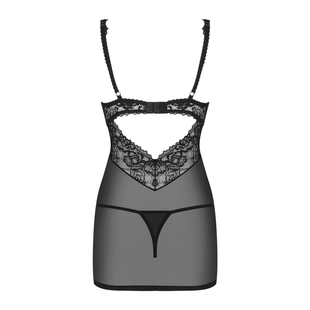 Obsessive Sukienka Koronkowa L/XL Multistretch Rożowa+Stringi — zdjęcie 4