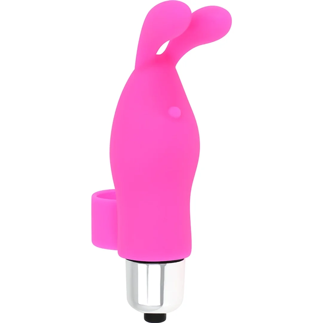 OHMAMA Finger Ring Krolik - Wibrujący naparstek silikonowy IPX6 9,8cm — zdjęcie 4