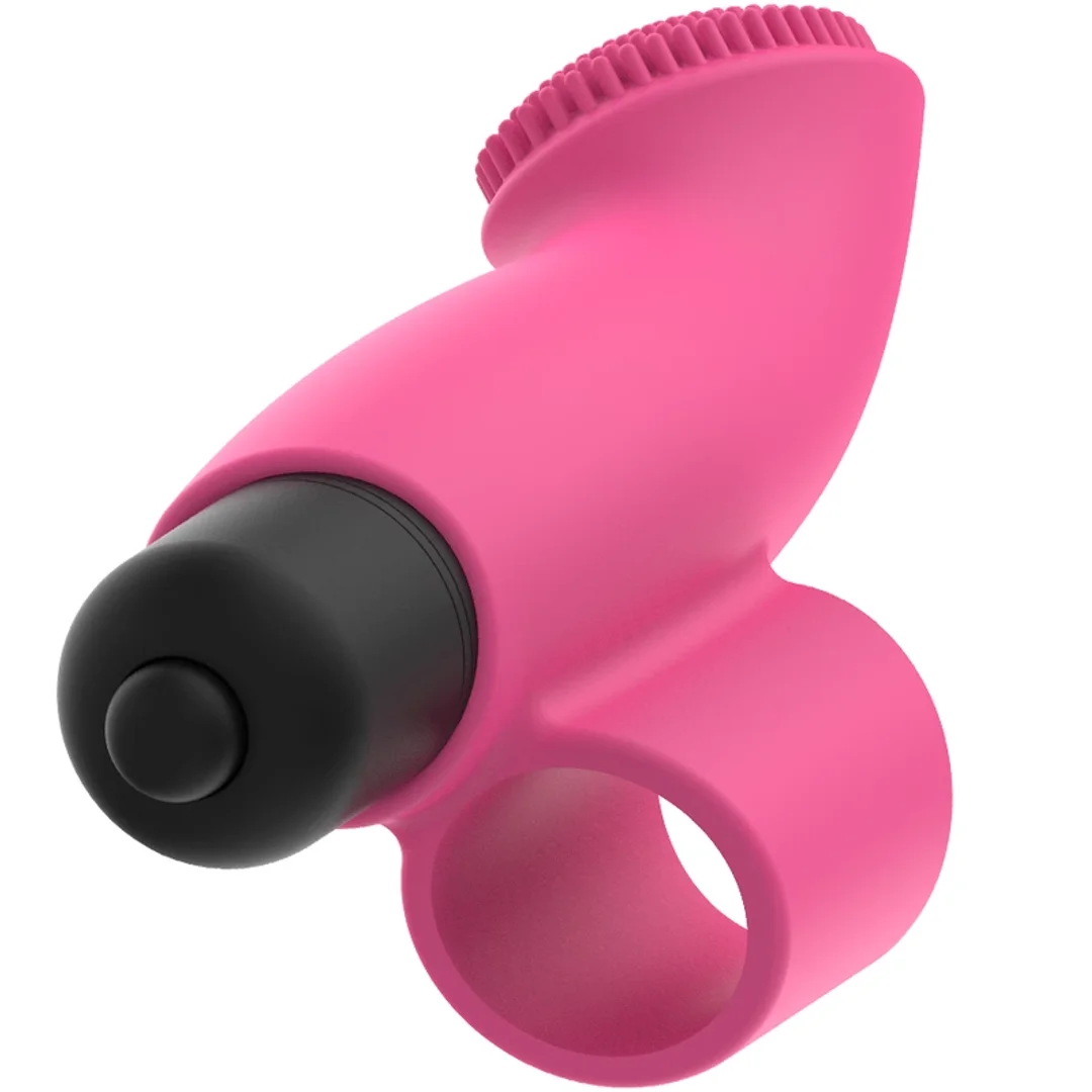OHMAMA Finger Vibe Edycja Świąteczna - silikonowy mini masażer 89 mm rożowy — zdjęcie 3