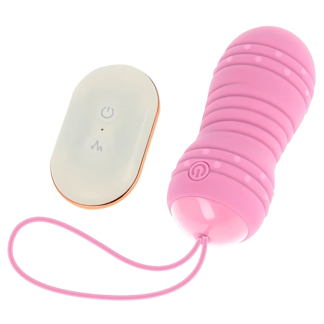 OHMAMA Jajko obrotowe 7 trybow pilot rożowe silikon 8cm USB — zdjęcie 3