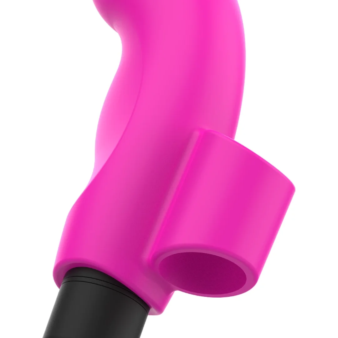 OHMAMA Neonowy Rożowy Wibrator Nakładkowy Xmas Edition, silikonowy IPX6 — zdjęcie 4