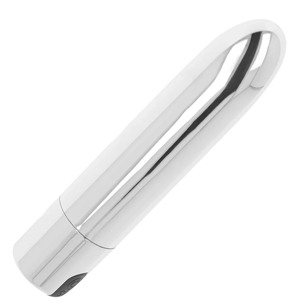 OHMAMA Srebrny Model Wibrujący 9,5 cm USB - 10 Trybow Pracy — zdjęcie 2