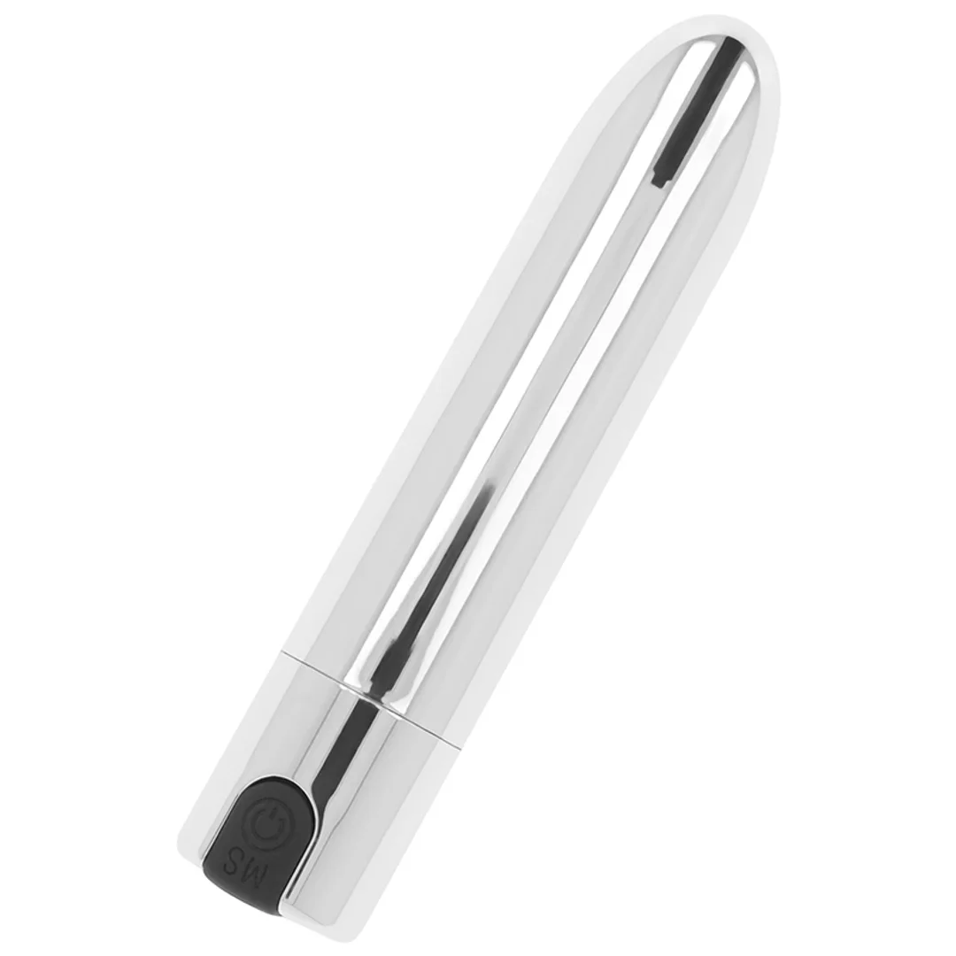 OHMAMA Srebrny Model Wibrujący 9,5 cm USB - 10 Trybow Pracy — zdjęcie 3