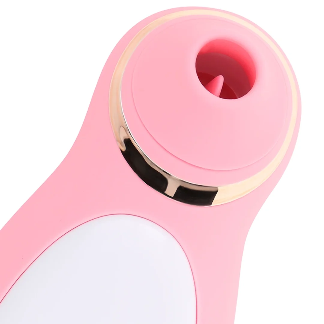 Ohmama Stymulator Clitoralny 10 Trybow Luksusowy Design Biało-Złoty — zdjęcie 3