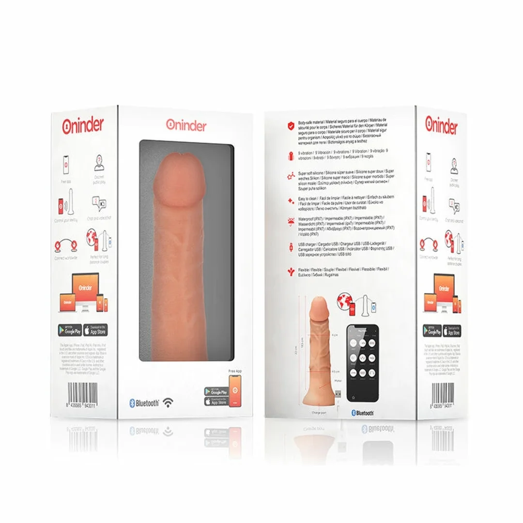 ONINDER Bogota Model Duży 22cm Silikonowy Wibrator 9 Trybow z Aplikacją — zdjęcie 7