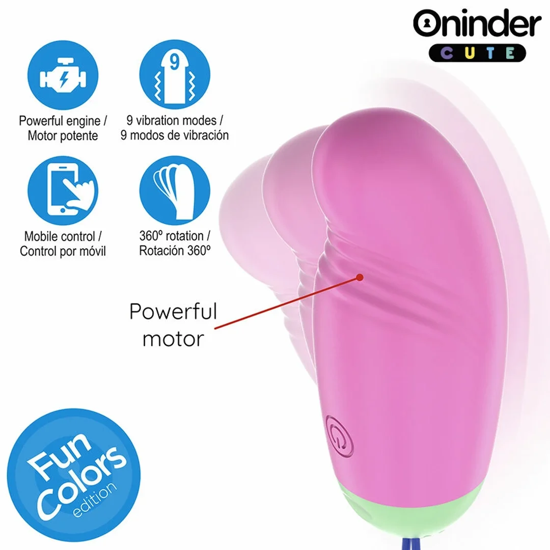 ONINDER CUTE Jajko Wibrujące 360° App IPX7 Silikonowe Kolorowe USB — zdjęcie 4