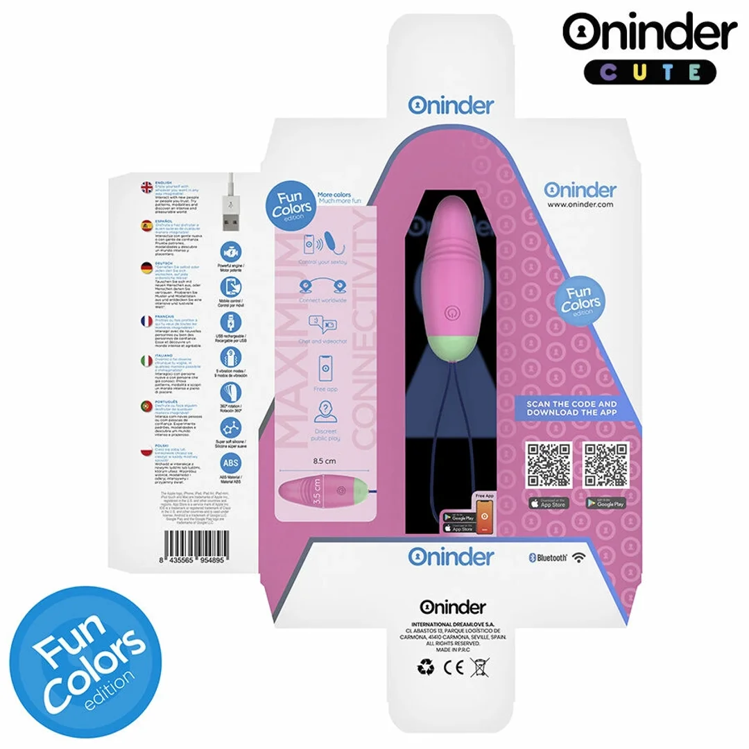 ONINDER CUTE Jajko Wibrujące 360° App IPX7 Silikonowe Kolorowe USB — zdjęcie 6