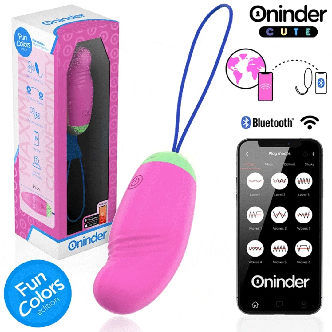 ONINDER CUTE Jajko Wibrujące 360° App IPX7 Silikonowe Kolorowe USB — zdjęcie 9