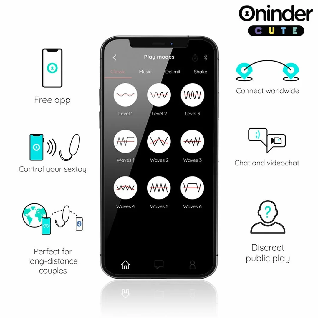 ONINDER CUTE Silikonowe Jajko Wibracyjne Sterowane Aplikacją Bluetooth IPX7 — zdjęcie 3