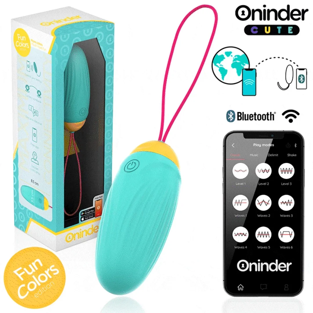 ONINDER CUTE Silikonowe Jajko Wibracyjne Sterowane Aplikacją Bluetooth IPX7 — zdjęcie 9