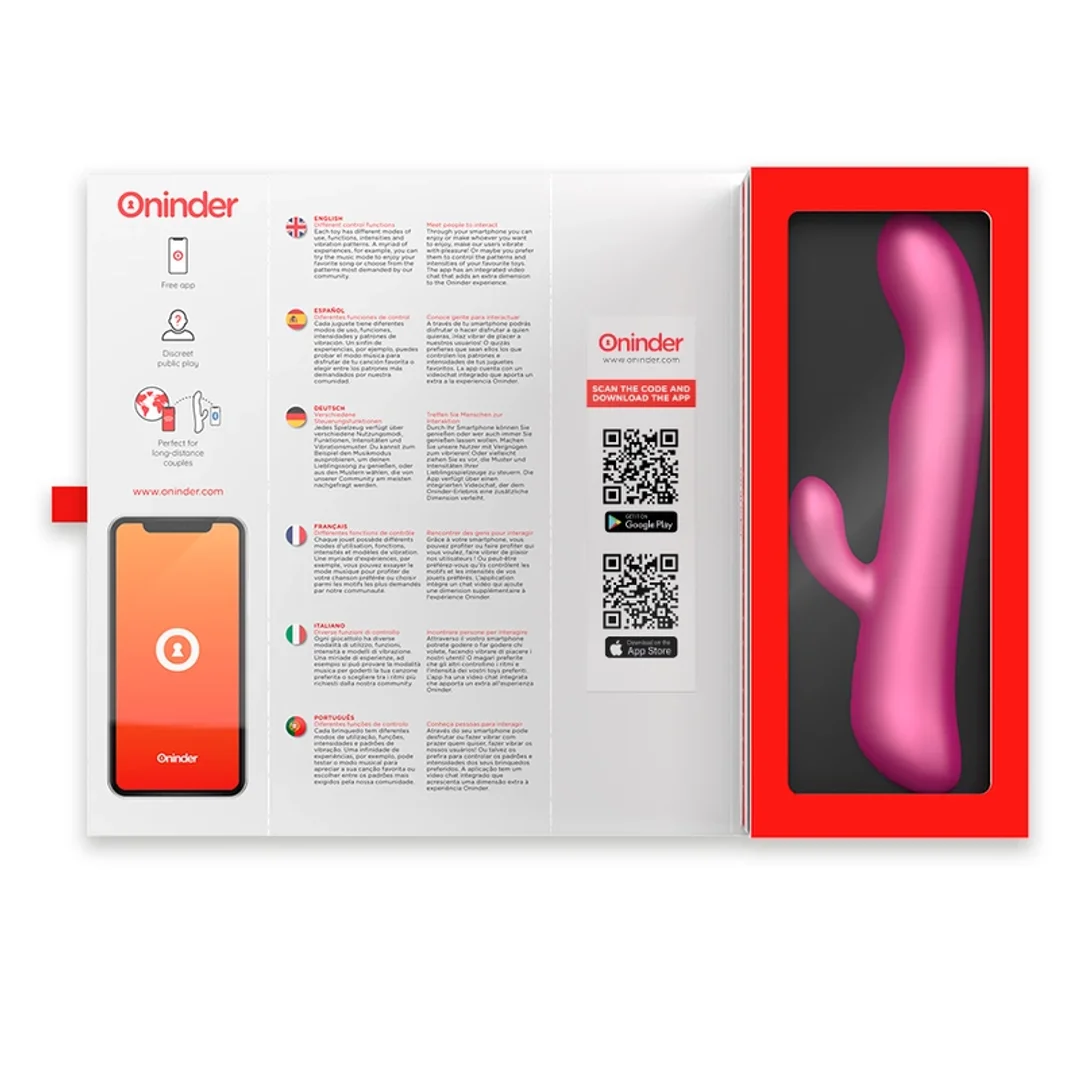 Oninder Oslo Pink - System Wibracji i Rotacji z Aplikacją Bluetooth — zdjęcie 6