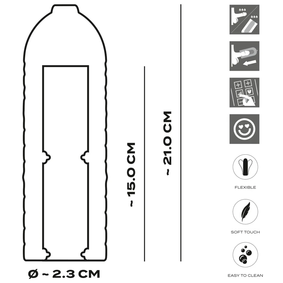 Orion Suck-O-Mat 3 Wkład Performance Sleeve M, silikonowy, 21 cm — zdjęcie 8