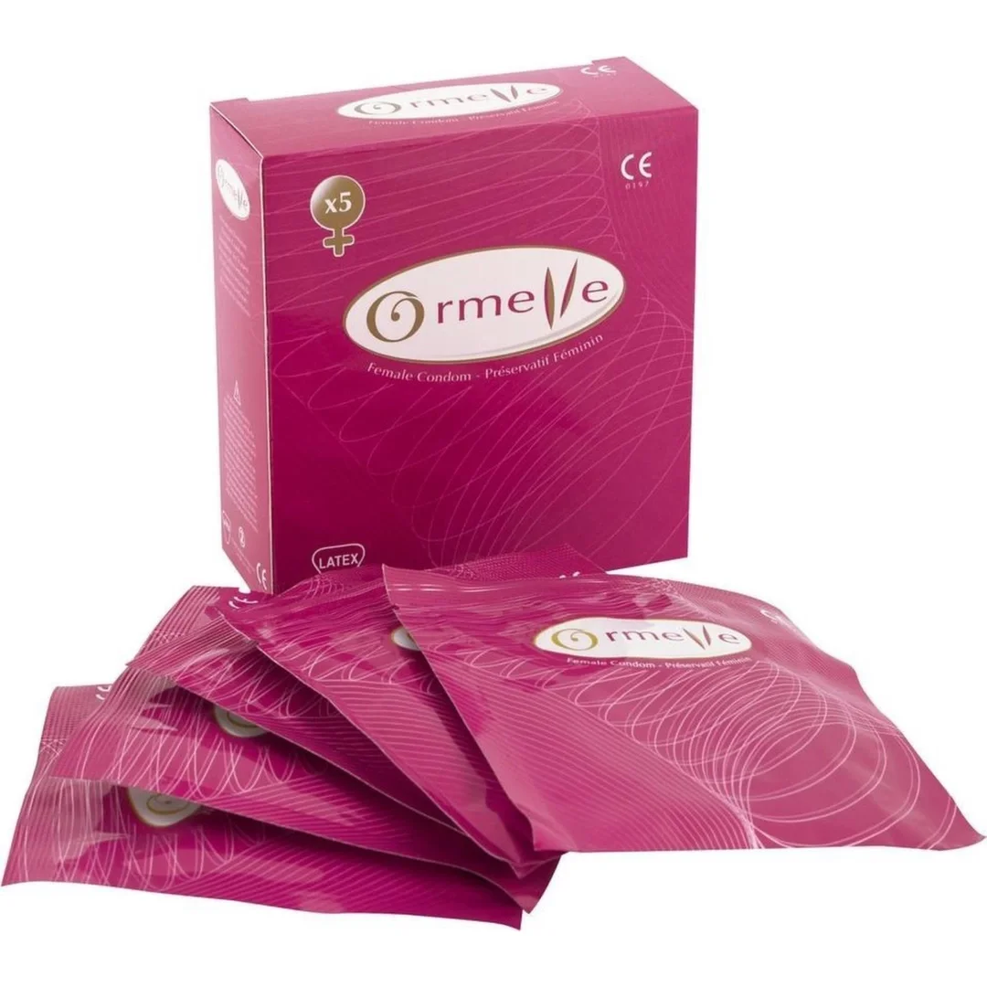 Ormelle Vrouwencondoom 5 szt. - kobieca ochrona, nawilżane, lateksowe — zdjęcie 2