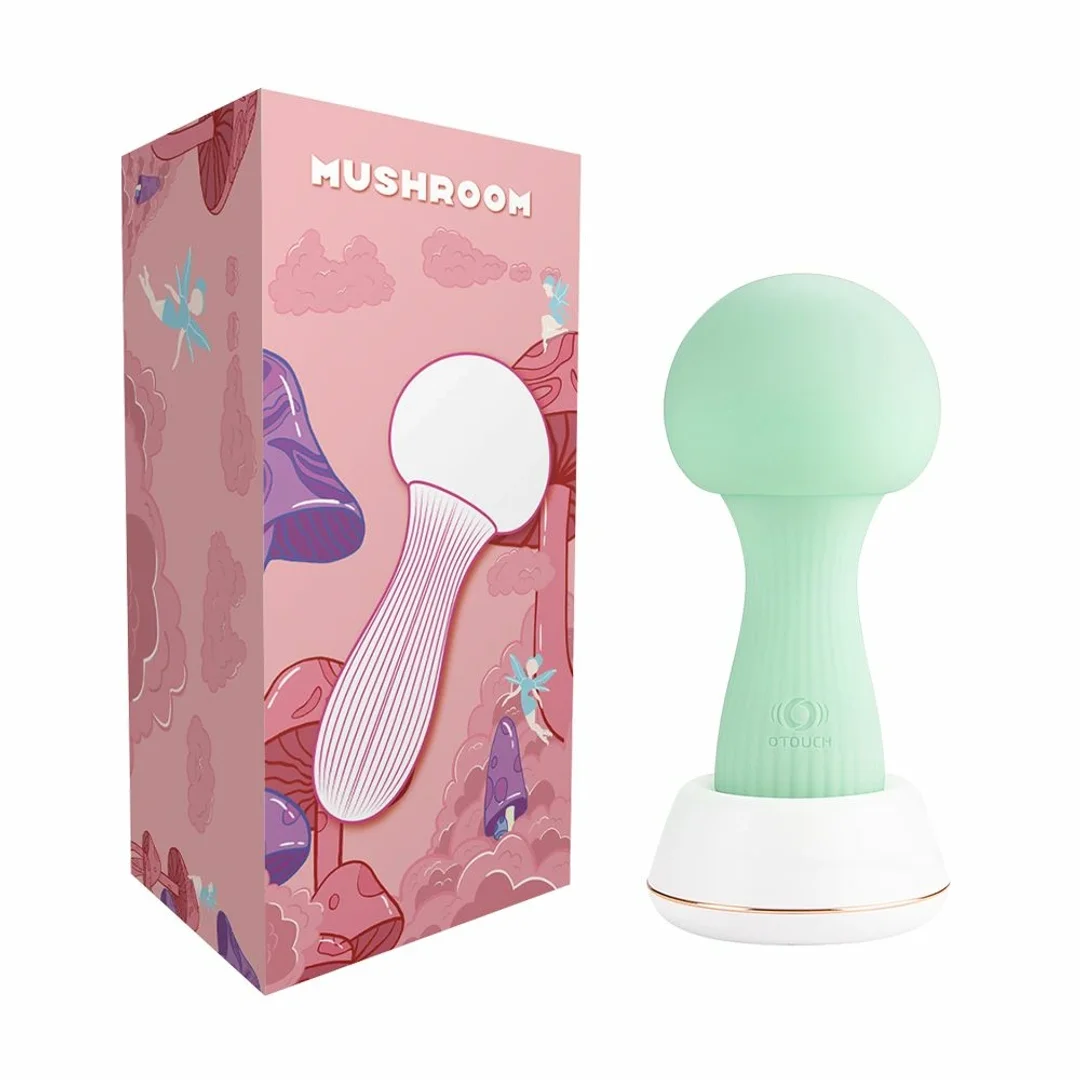 OTOUCH Mushroom Wand - silikonowy model relaksacyjny z podświetleniem, teal — zdjęcie 6