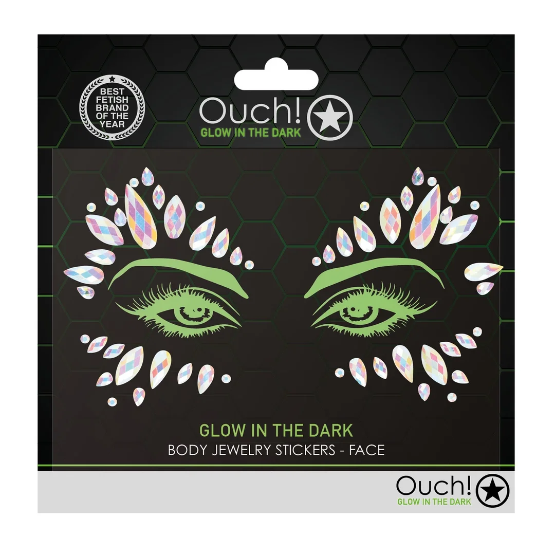 Ouch! by Shots Biżuteria na twarz Bling Sticker wzor 3, świecąca — zdjęcie 2
