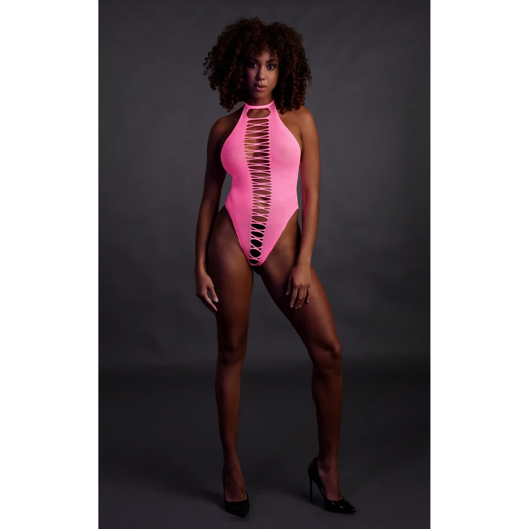 Ouch! by Shots Body Neon High Cut XS/L UV Aktywny Rożowy — zdjęcie 6