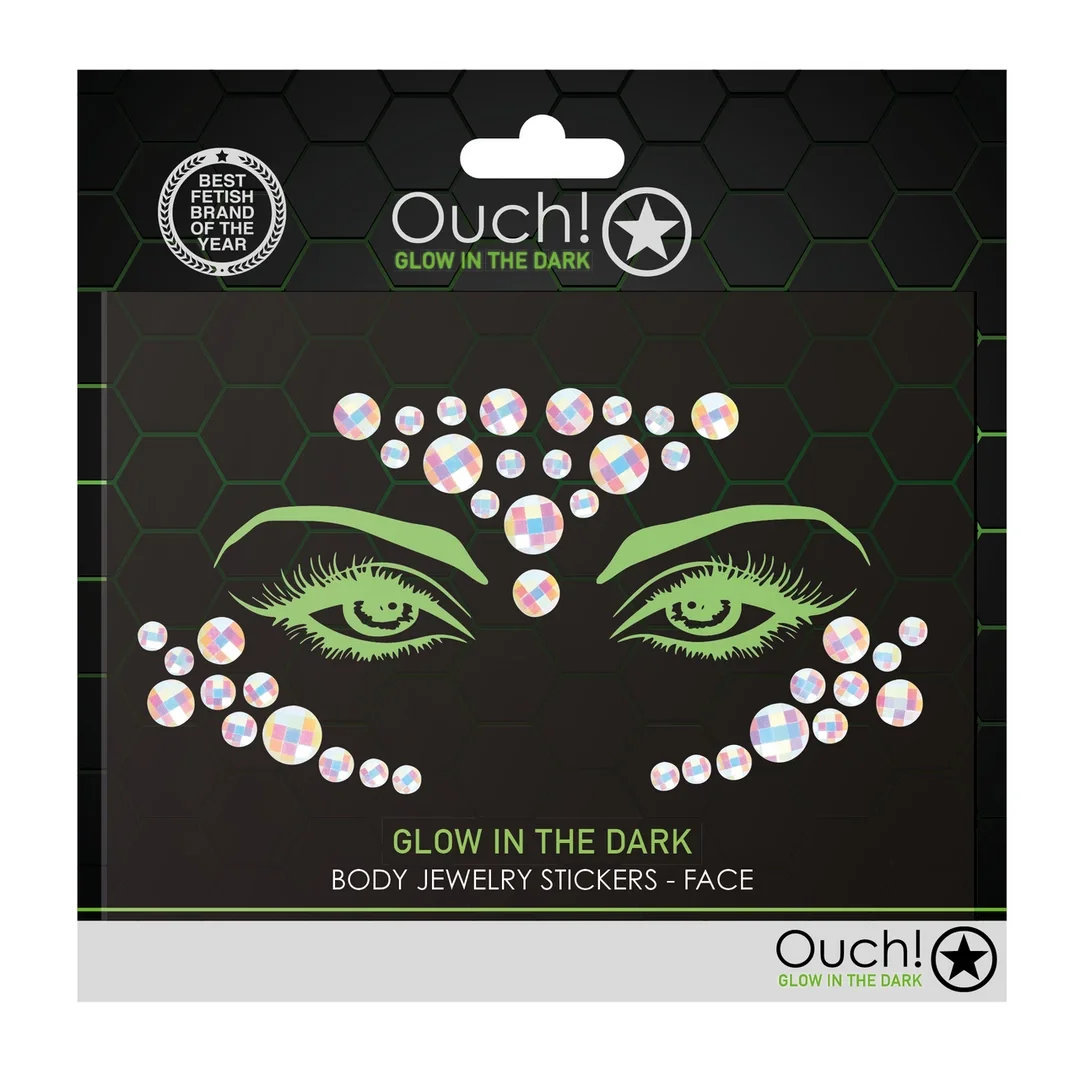 Ouch! by Shots ozdobne naklejki na twarz świecące Bling Sticker — zdjęcie 2